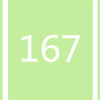 A light green vertical stripe with the number 167 written in white on a pale green background.
