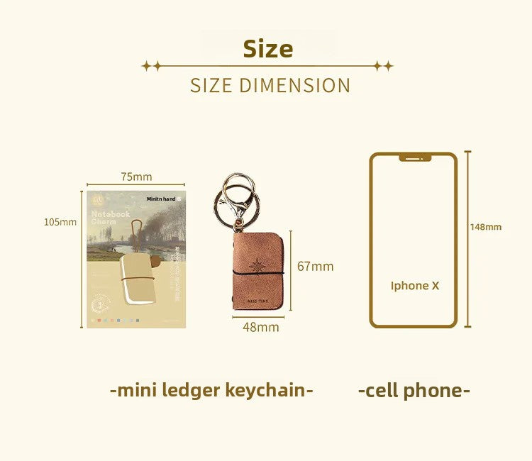 Vergleich der Größenabmessungen zwischen einem Mini-Ledger-Anhänger und einem Mobiltelefon.
