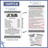 Set von 100 inspirierenden Glaubensverse-Karten mit Jesus und biblischen Versen.