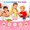 A set of paint brush cleaning tools including a locomotive shape, funny waterwheel, transparent reservoir, and hidden color p