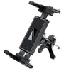 Black universal car air vent mount designed to hold tablets and phones.
