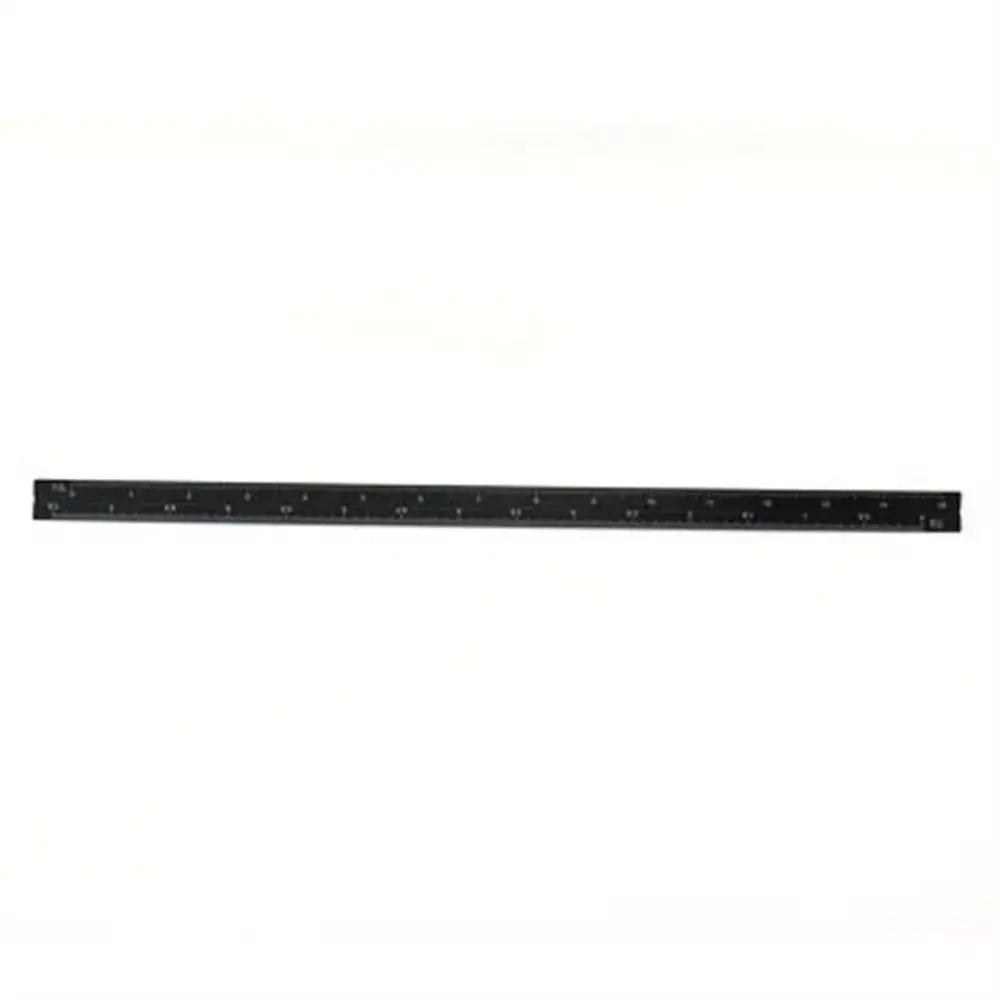 A black aluminum triangular scale ruler set.