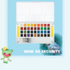A white 12-in-1 watercolor paint set with various colored paints and water brush pens displayed in an open case.