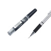 A black and silver metal mechanical pencil with an HB lead core shown diagonally.