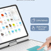 A hand is using a finger gesture on a laptop to control an intelligent control panel feature.