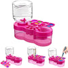 A pink 4-in-1 professional paint brush cleaning set with various brushes and containers.