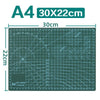 A4 30x22cm cutting mat with grid lines and measurement markings for crafting and sewing