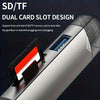 Vista cercana de un dispositivo con ranura doble para tarjetas de memoria SD/TF.