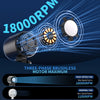 Diagram showing a three-phase brushless motor capable of 18000 RPM and general fan operation.