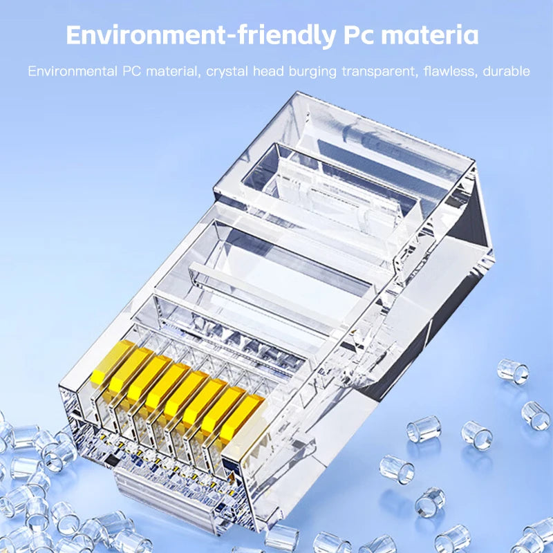 Klares Kunststoffgehäuse für RJ45 CAT6 Kristall-Head Ethernet-Stecker