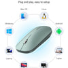 Diagram showing universal compatibility of a wireless mouse with various operating systems including Mac OS, Linux, Windows, 