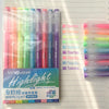 A set of nine Morandi Retro gel pens in various colors packaged in a clear plastic case.