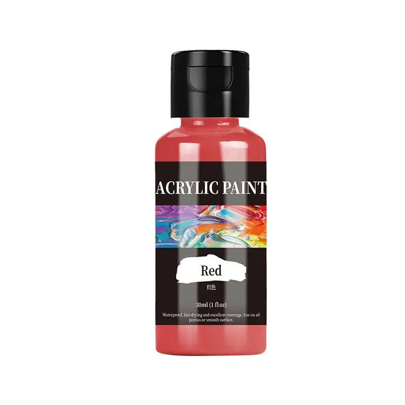 Dunkelrote Flasche Acrylfarbe für DIY-Projekte mit Stoff und Leder.
