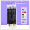 A set of six 6-Color Dual-Tip Shine Pens in various glitter colors displayed in a clear packaging.