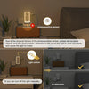 Instructions show how to use a photosensitive light switch and the power strip, emphasizing no obstruction.