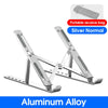 Silver portable receive bag aluminum alloy adjustable laptop stand for devices