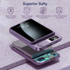 A purple magnetic wireless power bank with a digital display showing 22.5W fast charging and safety features.
