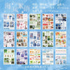 A collection of digital film stickers featuring various aesthetic themes and designs for crafting.