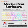 NACODEX NK61 Mechanical keyboard in Melange RGB and Pearly white with red switches