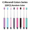 A set of twenty Morandi Colors Series rubber touch ballpoint pens with various colored tips and bodies.