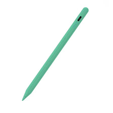 A light green precision capacitive stylus is shown diagonally against a white background.