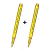 Two metallic craft marker pens shown vertically against a white background.