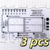 A ruler card showing an ECG tracing with various leads and measurements for EKG interpretation.