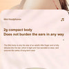 Close-up of a woman's ear showing an invisible 2g compact body mini headphones designed for long-term wear.