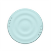 A light blue silicone ripple grip magnetic phone stand with a smooth, circular design.