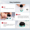 Instructions showing how to lift, slide, and adjust silicone thumb grips onto a joystick.