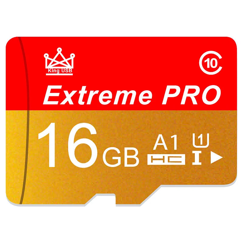 بطاقة ذاكرة كينج USB Extreme PRO حمراء وذهبية بسعة 16 جيجابايت وتوافق A1/UHS-I