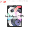 Two tempered glass screen protectors for an iPad Air 4 (2020) device.