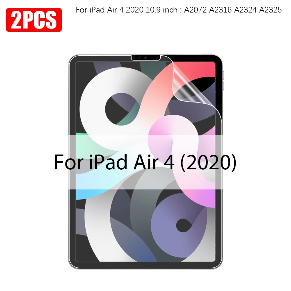 Two tempered glass screen protectors for an iPad Air 4 (2020) device.