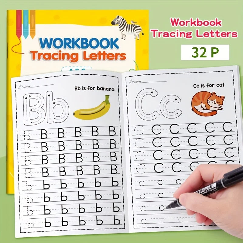 Arbeitsbuch zum Üben von Buchstaben Bb und Cc mit passenden Bildern für Kinder