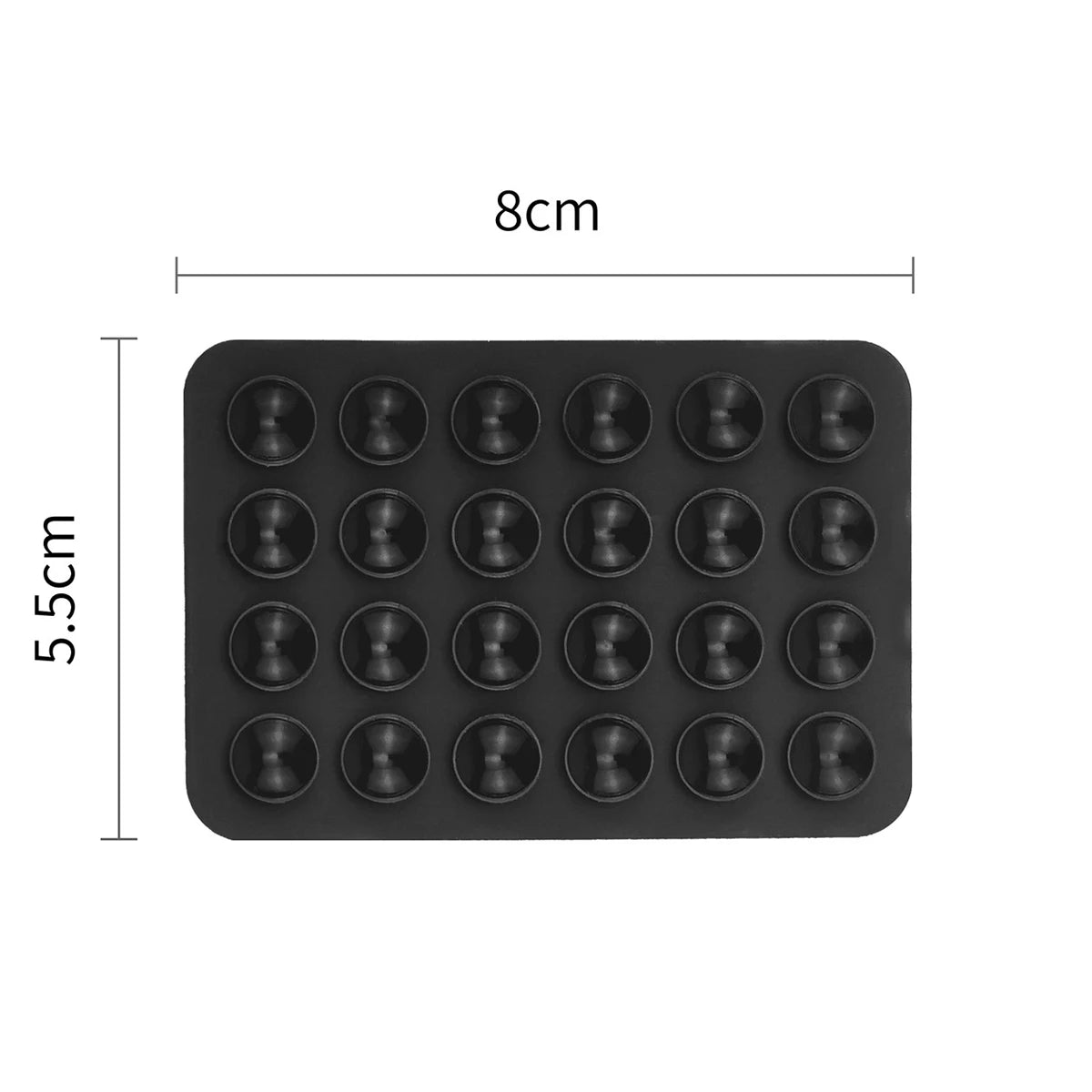 Sujetador de teléfono con ventosas de silicona negras y resistentes, con 36 soportes circulares