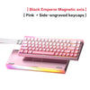 Clavier mécanique AULA Hero rose avec axe magnétique emperor noir et touches gravées sur le côté