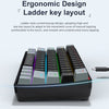 Clavier mécanique ergonomique avec disposition de clé et rétroéclairage RGB, vue de dessus