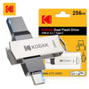 Kodak Dual Flash Drive USB-A to Type-C memory card and packaging box