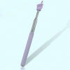A purple retractable teacher pointer stick with a hand gesture at the tip.