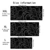 A set of black and white topographic map size information showing XXL, XL, and L dimensions in centimeters and inches.