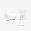 White silicone replacement eartips for AirPods Pro showing the pressure relief hole.