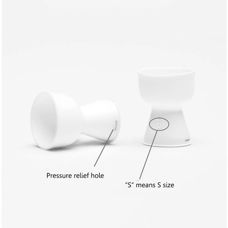 White silicone replacement eartips for AirPods Pro showing the pressure relief hole.