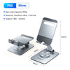 Silver PS2 max load capacity 800g rotating phone holder stand with aluminum alloy and silicone material