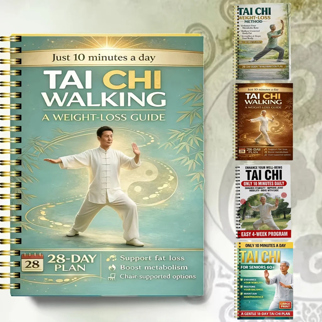 A guide titled Tai Chi Walking a weight-loss guide with illustrations of a person practicing Tai Chi.