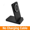 Black magnetic foldable wireless charging stand for fast charging devices