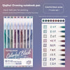 A set of colorful black hand-held drawing and painting pens with various tips and colors.