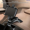 A black 360 degree universal car phone mount is shown attached to a car dashboard.