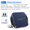 A dark blue 6 in 1 magnetic diskless adapter featuring various ports and accessories.