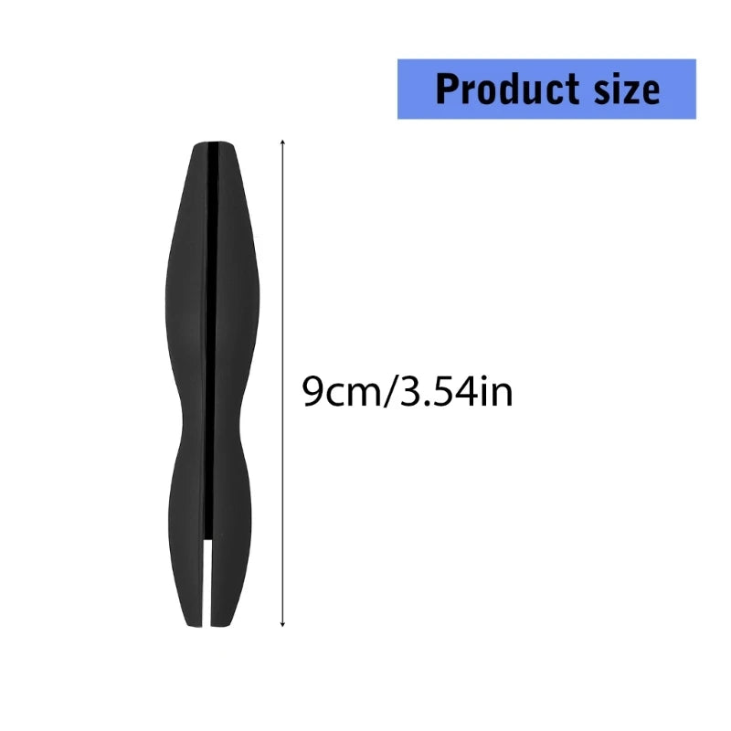 A black silicone pen grip sleeve shown vertically with a dimension of 9cm or 3.54 inches.