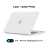 Matte white laptop cover for MacBook Air 15 with a prevent peeping lens cover gift